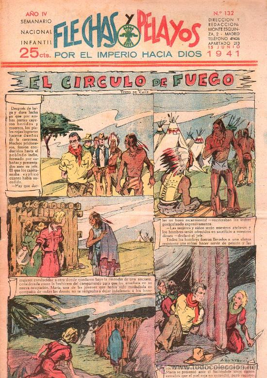 Tebeos: FLECHAS Y PELAYOS - A&Ntilde;O IV, NUMERO 132 - Foto 1