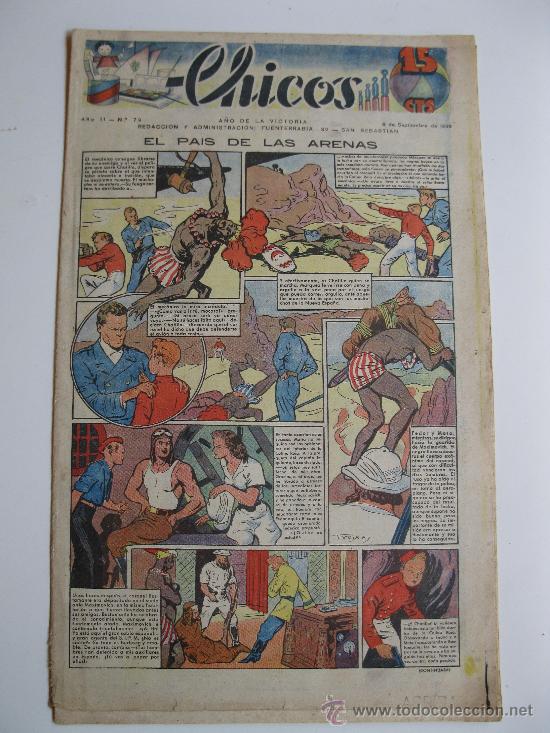 Tebeos: CHICOS - N&ordm; 79 - ORIGINAL - A&Ntilde;O 1939. - Foto 1