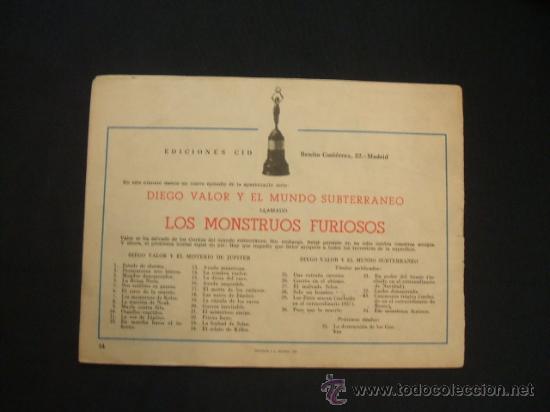 Tebeos: DIEGO VALOR - N&ordm; 34 - LOS MONSTRUOS FURIOSOS - EDICIONES CID - - Foto 9