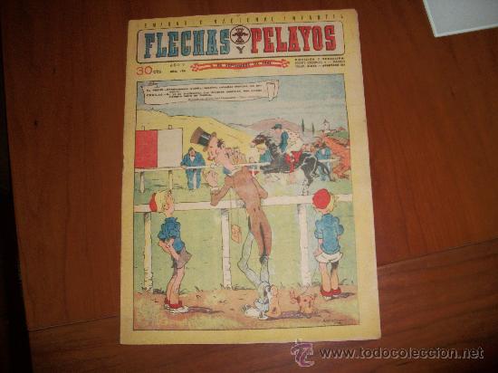 Tebeos: FLECHAS Y PELAYOS N&ordm; 196 ORIGINAL 1942 - Foto 1