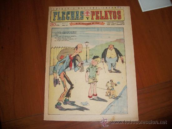 Tebeos: FLECHAS Y PELAYOS N&ordm; 208 ORIGINAL 1942 - Foto 1