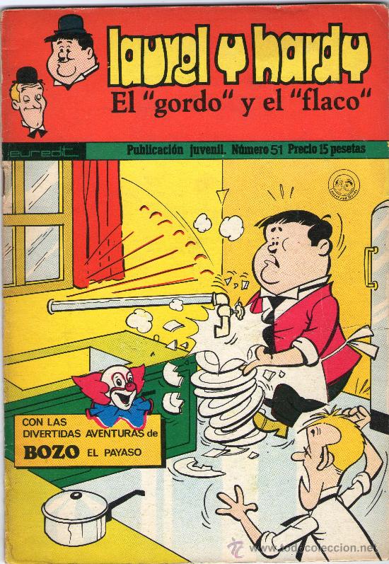 Tebeos: LAUREL Y HARDY - &rdquo;EL GORDO Y EL FLACO&rdquo; - N&ordm; 51 - EUREDIT - A&Ntilde;O 1973. - Foto 1