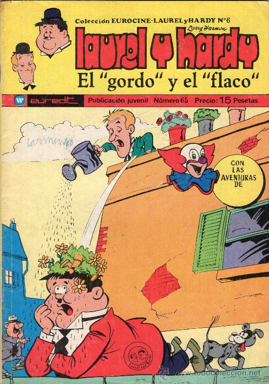 Tebeos: LAUREL Y HARDY - &rdquo;EL GORDO Y EL FLACO&rdquo; - N&ordm; 65 - EUREDIT - A&Ntilde;O 1974. - Foto 1