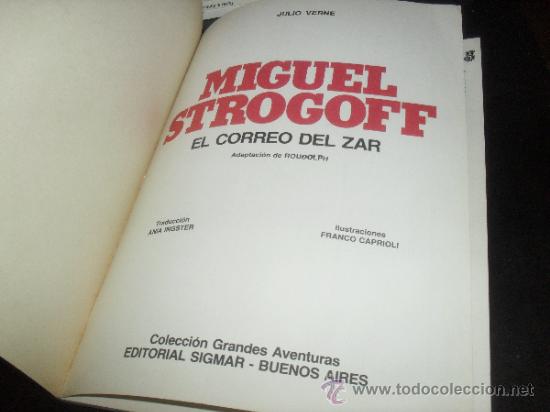 Tebeos: MIGUEL STROGOFF. JULIO VERNE. COMICS. EDICIONES SIGMAR. - Foto 2