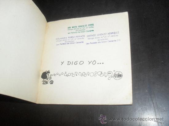 Tebeos: MINIMAFALDA N&ordm; 2. Y DIGO YO... EDITORIAL LUMEN. MAFALDA - Foto 3