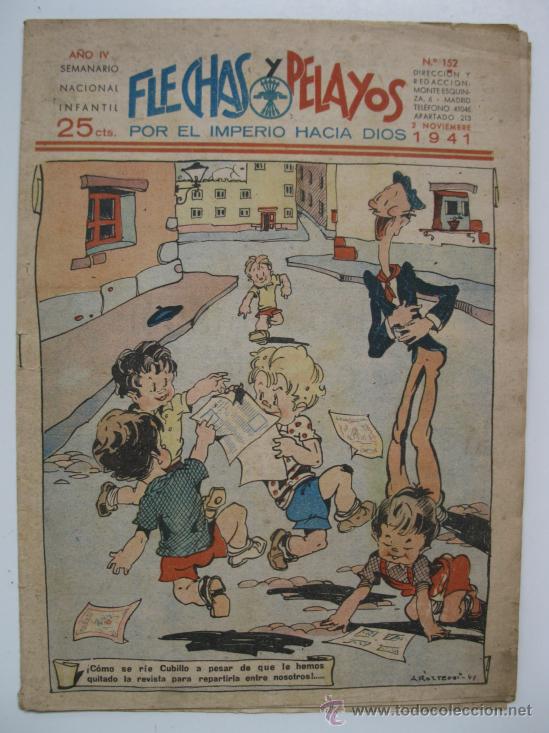 Tebeos: FLECHAS Y PELAYOS - N&ordm; 152 - ORIGINAL - A&Ntilde;O 1941. - Foto 1