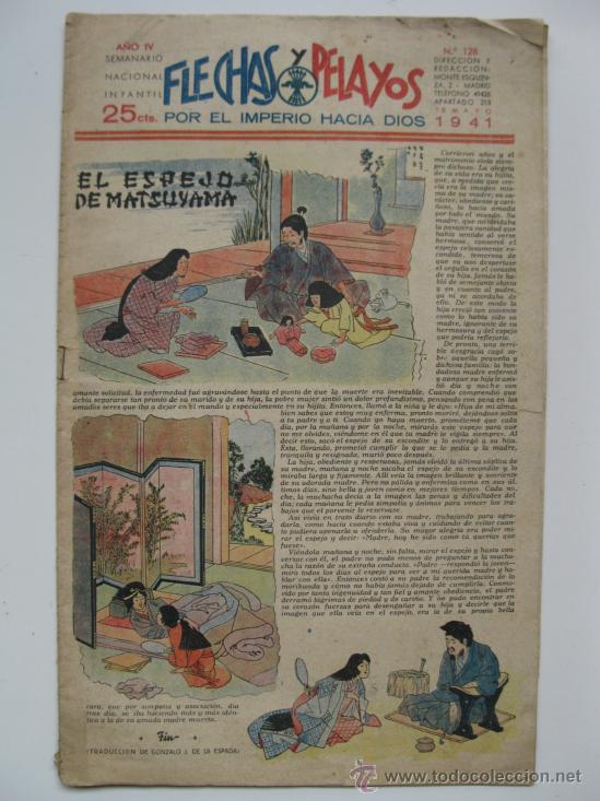 Tebeos: FLECHAS Y PELAYOS - N&ordm; 128 - ORIGINAL - A&Ntilde;O 1941. - Foto 1