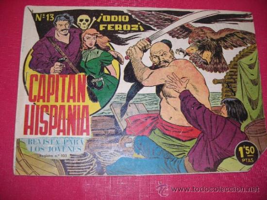 Tebeos: CAPIT&Aacute;N HISPANIA  N&ordm; 13  &rdquo;ODIO FER&Oacute;Z&rdquo;  ORIGINAL EDITORIAL CREO - Foto 1