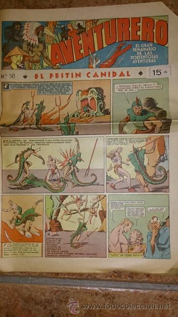 Tebeos: AVENTURERO N&ordm; 58 - EL FEST&Iacute;N CAN&Iacute;BAL- - Foto 1