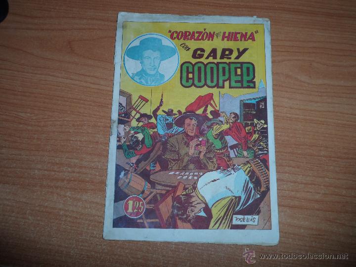Tebeos: GARY COOPER - N&ordm; CORAZON DE HIENA - EDITORIAL JOVI 1950 ORIGINAL - Foto 1