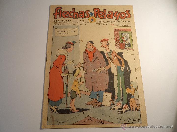Tebeos: Flechas y Pelayos. n&ordm; 417. Fet y Jons - Foto 1