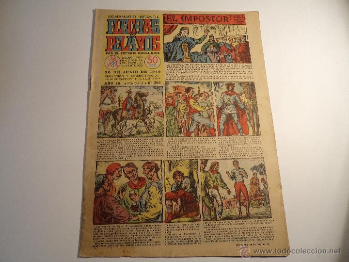Tebeos: Flechas y Pelayos. n&ordm; 395. Fet y Jons - Foto 1