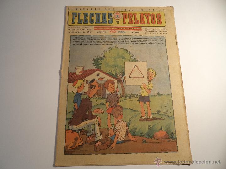 Tebeos: Flechas y Pelayos. n&ordm; 340. Fet y Jons - Foto 1
