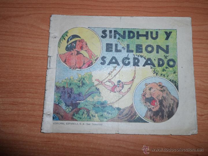 Tebeos: SINDHU Y EL LEON SAGRADO , EDITORIAL ESPA&Ntilde;OLA ORIGINAL A&Ntilde;OS 40