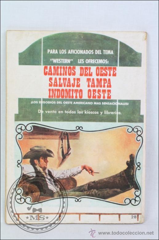 Tebeos: C&oacute;mic Caminos del Oeste - N&uacute;mero 28. Deuda Saldada - Ediciones Petronio - A&ntilde;os 70 - Foto 2