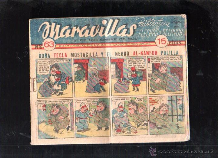Tebeos: TEBEO MARAVILLAS. 20 NOVIEMBRE 1940. BIBLIOTECA FLECHAS Y PELAYOS. N&ordm; 63