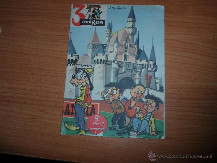 Tebeos: 3 AMIGOS N&ordm; 6  1956 ORIGINAL - Foto 1