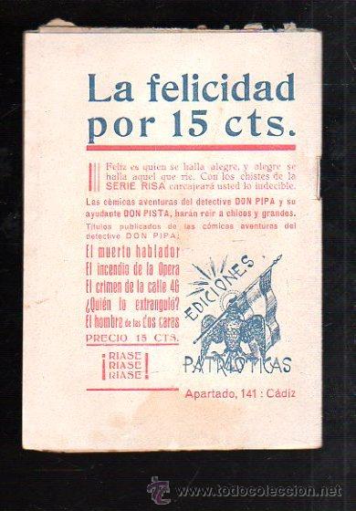 Tebeos: SERIE RISA. AVENTURAS DE DON PIPA. EL INCENDIO DE LA OPERA. EDICIONES PATRIOTICAS - Foto 2