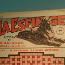 Tebeos: LA ESFINGE Nº5-AÑO 1936-JUEGOS,ENIGMAS PASATIEMPOS ETC.-(TIPO ALMANAQUE). Lote 49218342