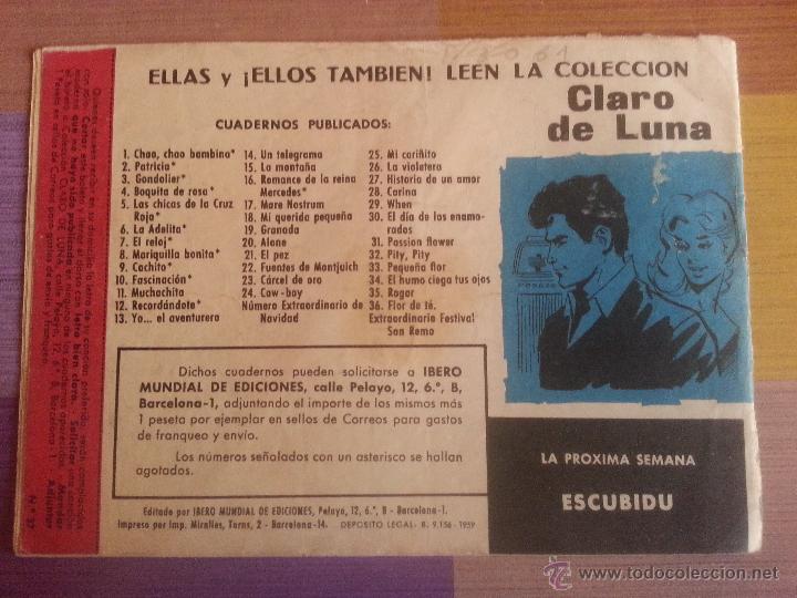 Tebeos: Tebeo Colecci&oacute;n Claro de Luna, n&ordm; 37 - Foto 2