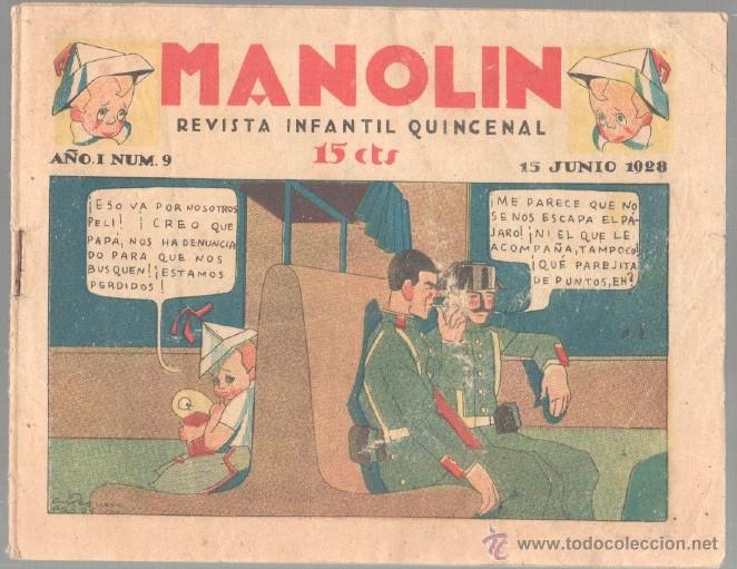 Tebeos: MANOLIN ORIGINAL N&ordm; 9 EDI. NESTL&Eacute; 15 JUNIO 1928 - Foto 1