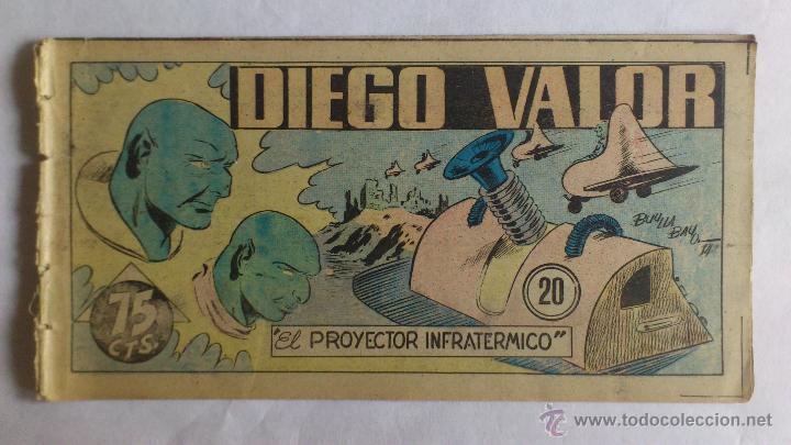 Tebeos: DIEGO VALOR, N&ordm; 20 EL PROYECTOR INFRATERMICO - Foto 1