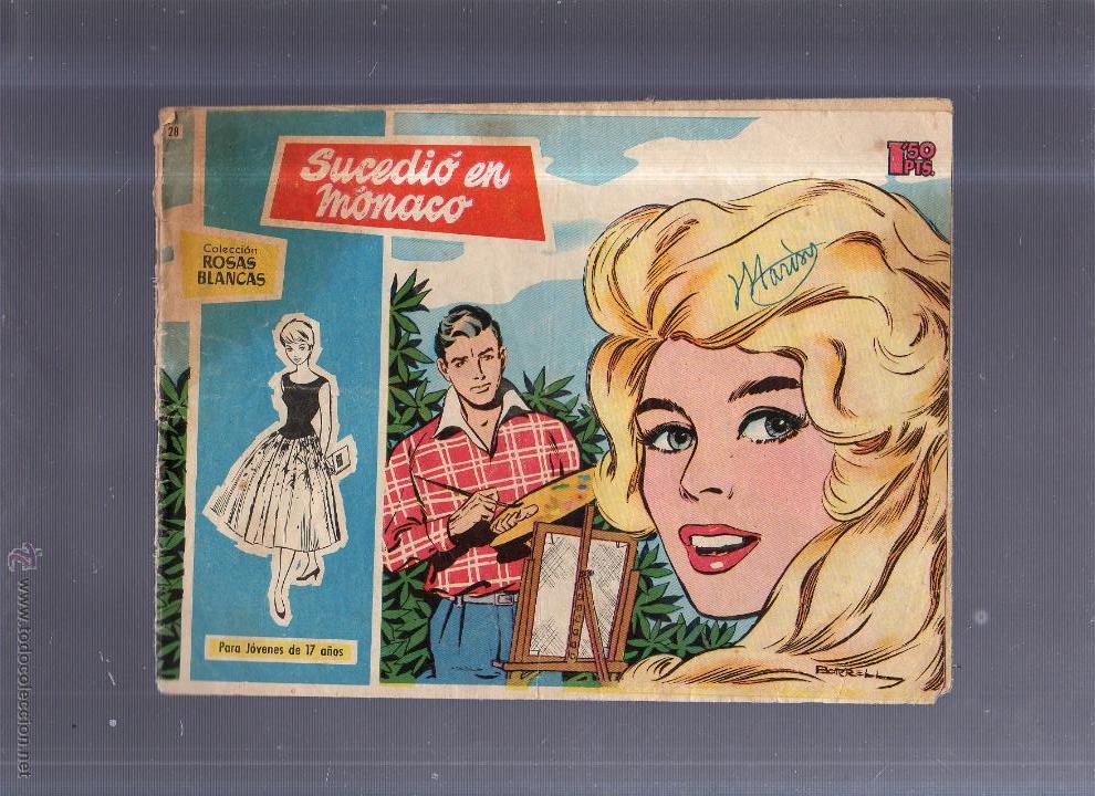 Tebeos: TEBEO COLECCION ROSAS BLANCAS. N&ordm; 28. SUCEDIO EN MONACO - Foto 1