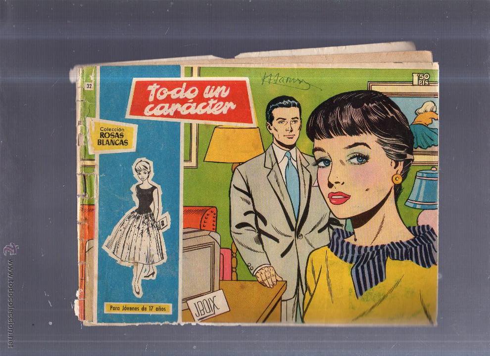 Tebeos: TEBEO COLECCION ROSAS BLANCAS. N&ordm; 32. TODO UN CARACTER. - Foto 1
