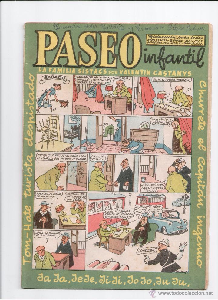Tebeos: PASEO INFANTIL N&ordm; 32  ED.GENERALES 1956