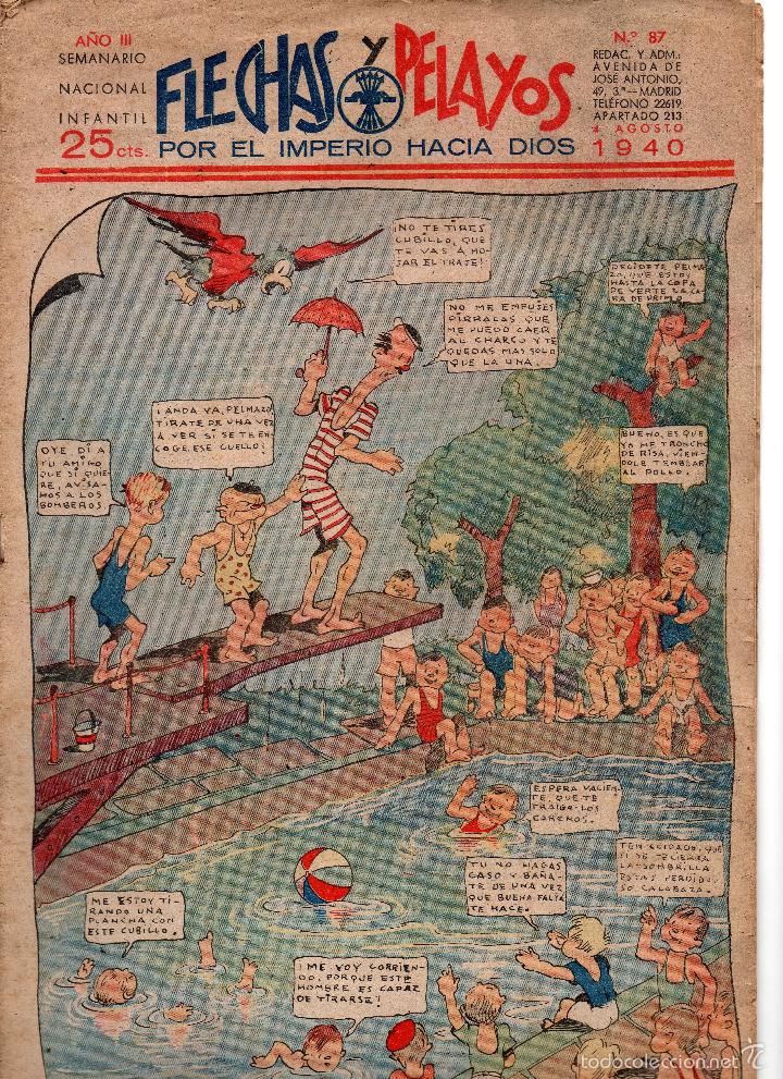 Tebeos: FLECHAS Y PELAYOS N&ordm; 87 A&Ntilde;O 1940 - Foto 1