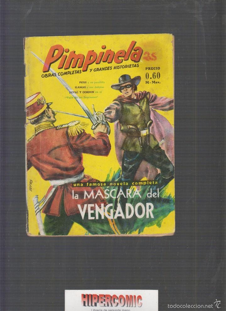 Tebeos: PINPINELA, LLA MASCARA DEL VENGADOR -ED. MEXICO A&Ntilde;O 1953