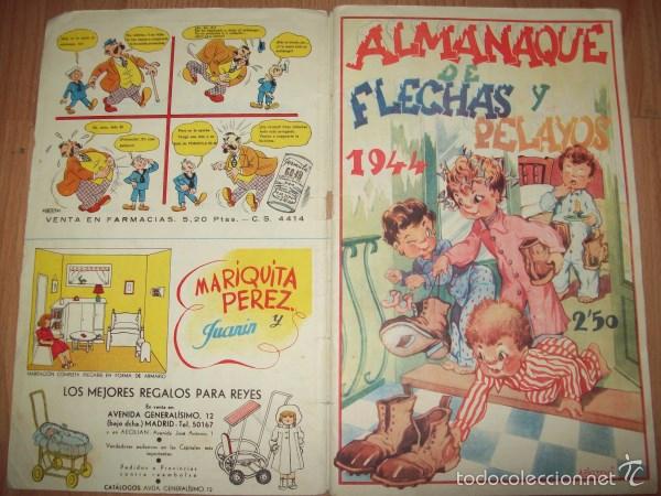 Tebeos: FLECHAS Y PELAYOS : ALMANAQUE 1944 - Foto 2