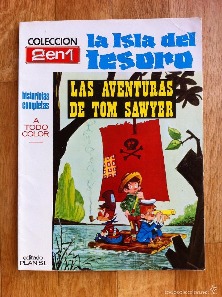Tebeos: 2 en 1 - La isla del tesoro - Las aventuras de Tom Sawyer - PLAN SL a&ntilde;o 1969 - Foto 1