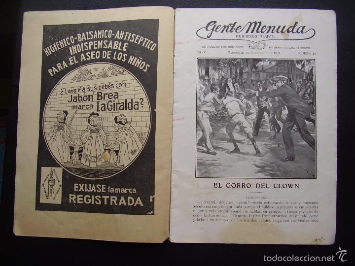 Tebeos: GENTE MENUDA N&ordm; 99, EJEMPLAR DE 1909 - Foto 2