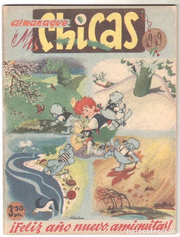 Tebeos: ALMANAQUE MIS CHICAS ORIGINAL 1949 - EXCELENTE ESTADO - Foto 1