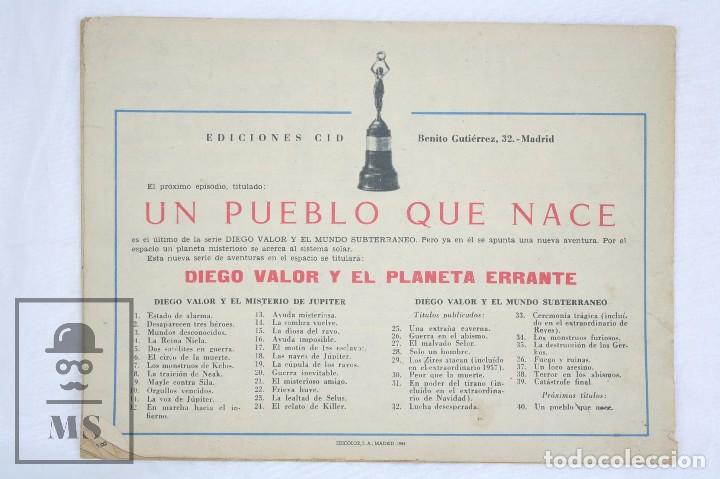 Tebeos: C&oacute;mic Diego Valor. N&ordm; 39. Cat&aacute;strofe Final - Ediciones Cid, 1958 - Foto 3