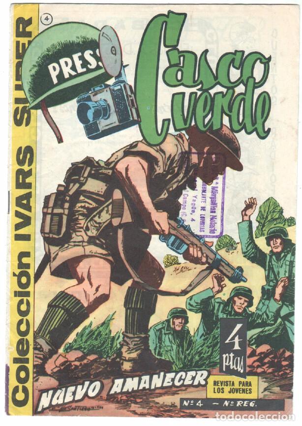 Tebeos: CASCO VERDE N&ordm; 4 ORIGINAL 1965 IVARS PORTABELLA - Foto 1