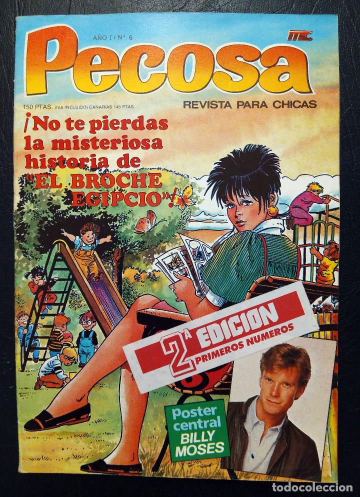 Tebeos: PECOSA N&ordm; 6 - A&Ntilde;O I - 1986 - P&Oacute;STER CENTRAL BILLY MOSES - MC EDICIONES. - Foto 1