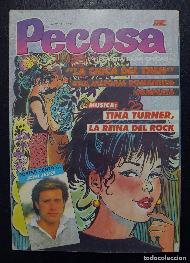 Tebeos: PECOSA N&ordm; 35 - A&Ntilde;O II - 1986 - P&Oacute;STER CENTRAL JOHN JAMES - MC EDICIONES. - Foto 1