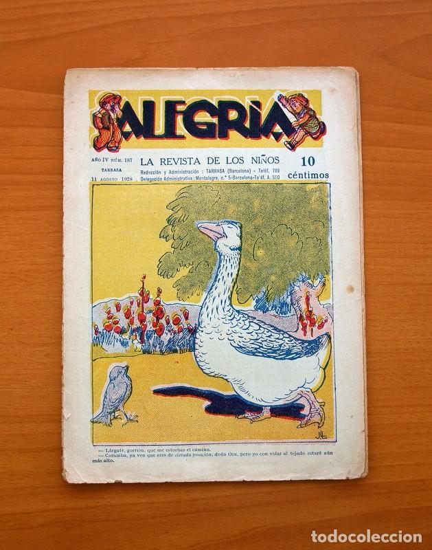 Tebeos: Alegria, n&ordm; 187 - Publicado el 11-8-1928 - Foto 1