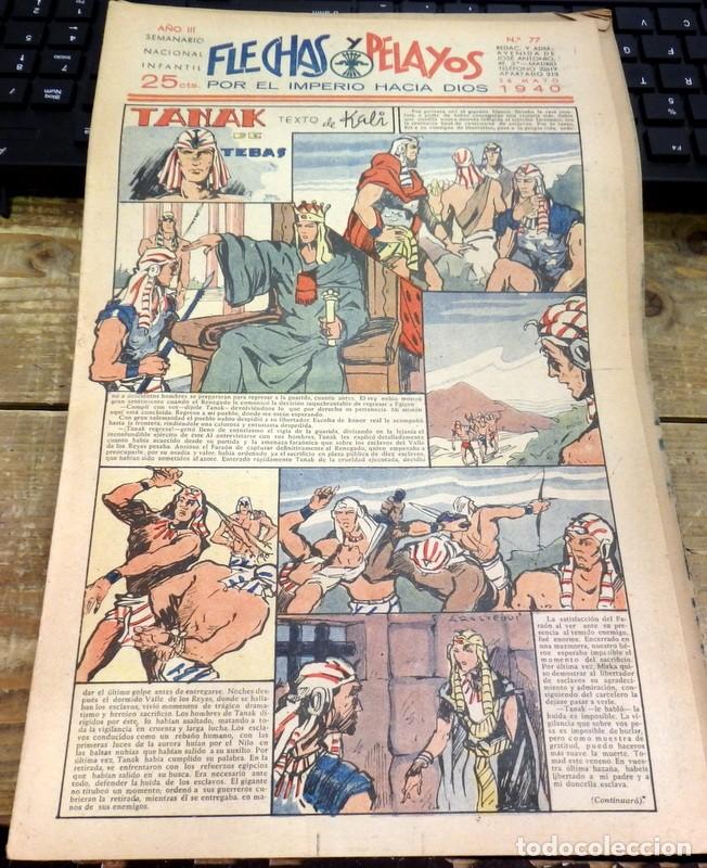 Tebeos: FLECHAS Y PELAYOS - A&Ntilde;O III, NUMERO 77 - Foto 1