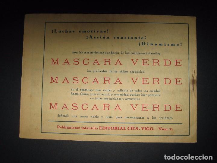 Tebeos: MASCARA VERDE N&ordm;11 (1949, CIES) - Foto 2