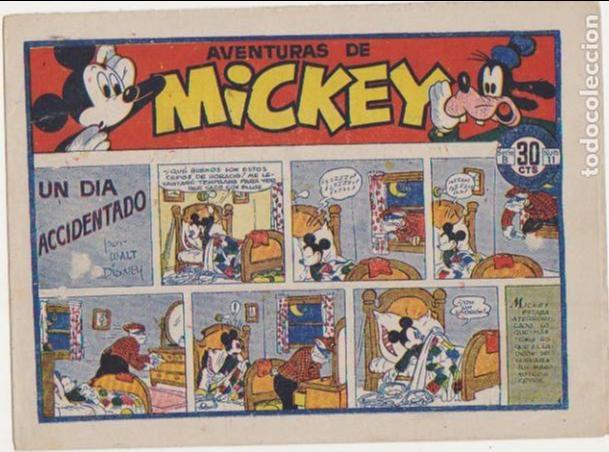 Giornalini: Colecci&oacute;n Walt Disney n&ordm; 11. Aventuras de Mickey. Bruguera 1945. DIFICIL...