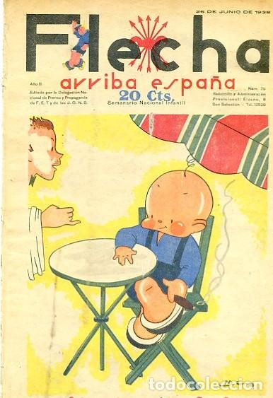 Tebeos: COMIC SEMANARIO FLEHA N&ordm; 75 1938 - Foto 1