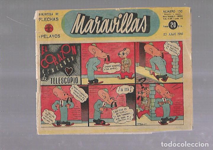 BDs: BIBLIOTECA DE FLECHAS Y PELAYOS. 23 JULIO 1942. MARAVILLAS. N&ordm; 150