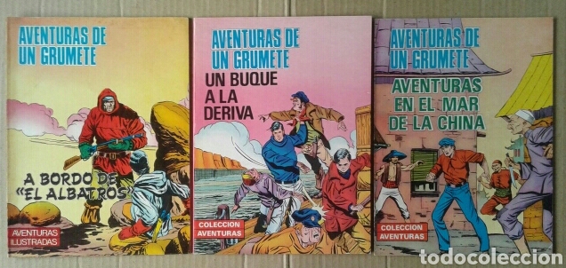 Giornalini: Lote Aventuras de un Grumete. Producciones Editoriales, 1980 Colecci&oacute;n Aventuras Ilustradas 1, 3 y 4