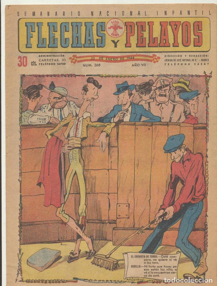 Tebeos: Flechas y Pelayos n&ordm; 268. FE Y JONS 1938 - Foto 1