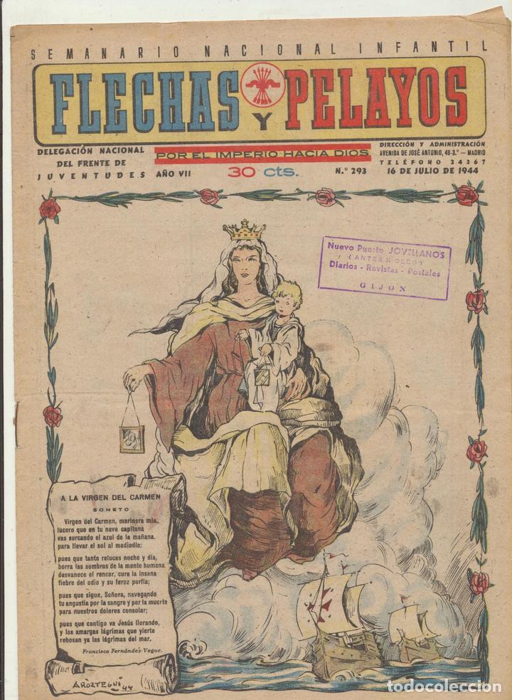 Tebeos: Flechas y Pelayos n&ordm; 293. FE Y JONS 1938 - Foto 1