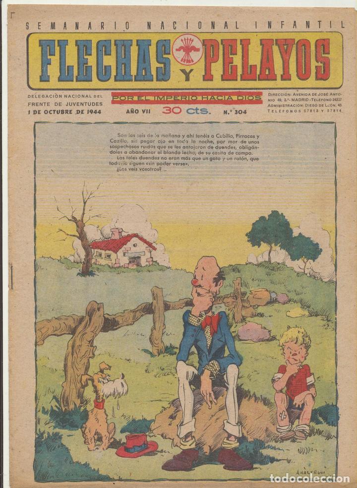 Tebeos: Flechas y Pelayos n&ordm; 304. FE Y JONS 1938 - Foto 1