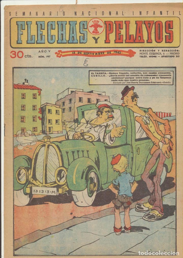 Tebeos: Flechas y Pelayos n&ordm; 197. FE Y JONS 1938 - Foto 1